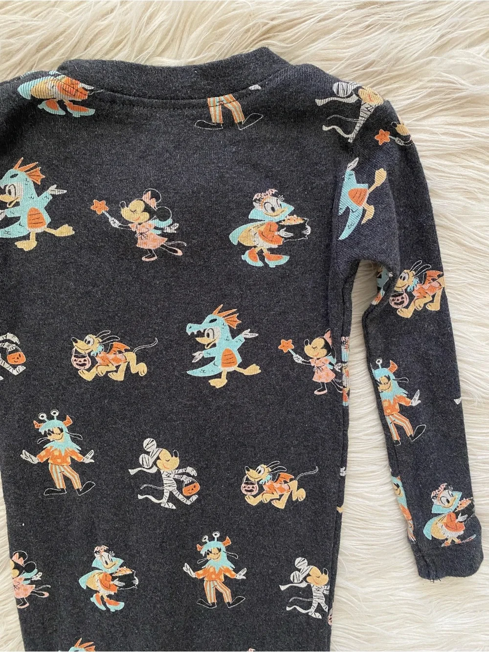 Monica + Andy Disney Mickey Mouse and Friends Halloween Pajama One Piece 12-18M